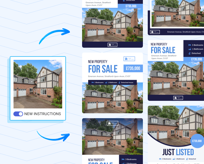 Collage of custom property templates